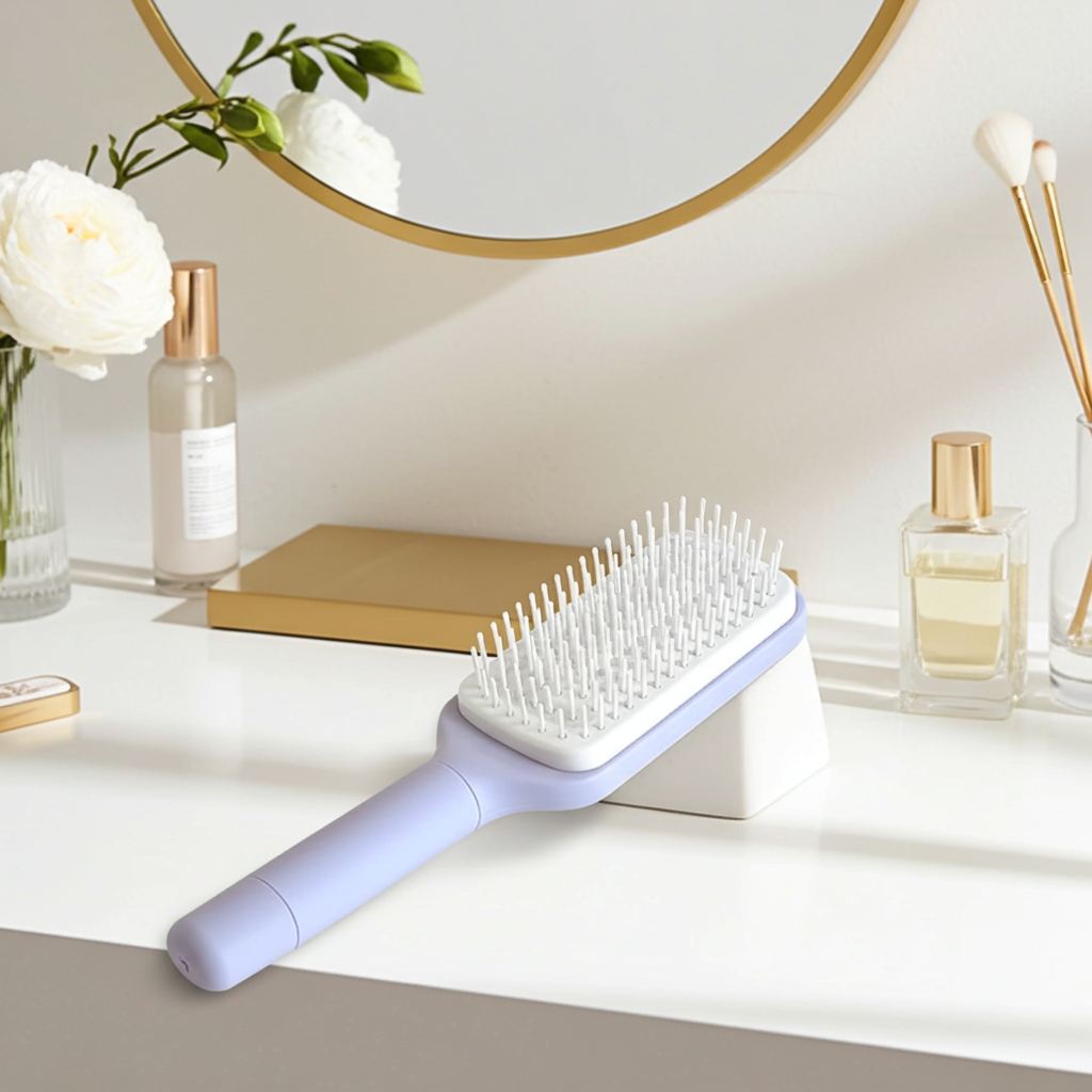 4-in-1 Self-Cleaning Hair Brush